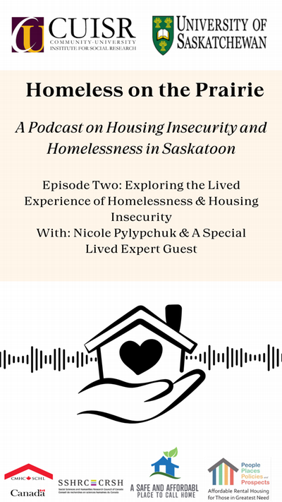 podcast poster for episode 2 of Homeless on the Prairie: 